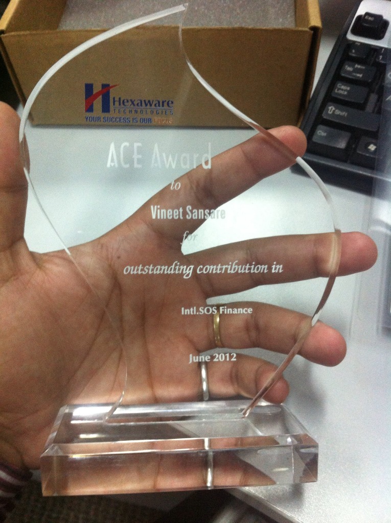 ACE Award for outstanding contribution