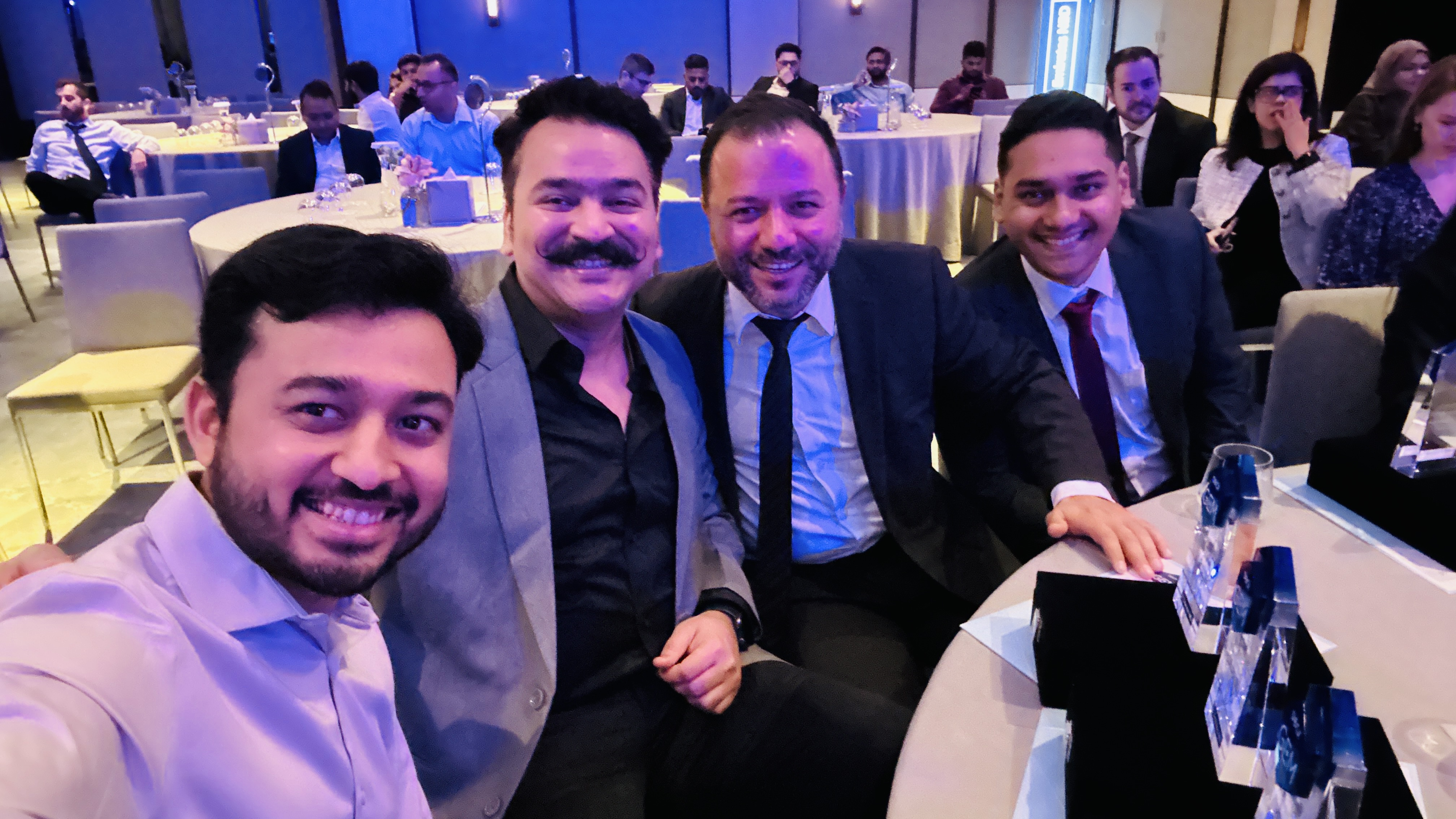 Team celebration at the GEM Awards ceremony